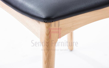Comfortable Commerical Wood And Upholstered Dining Chairs With Custom Color