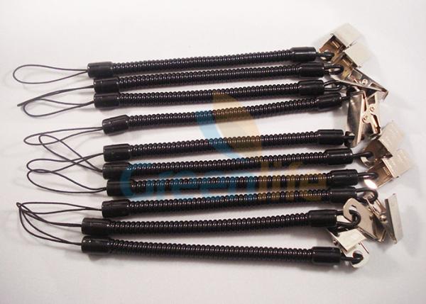 Water Resistant Spring Coiled Key Lanyard Custom With Mobile Short Strap