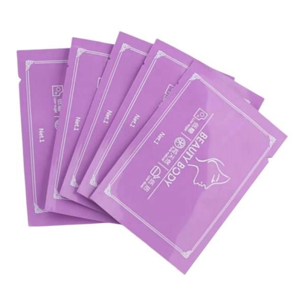 Logo Printing Flat 3 Side Seal Pouch For Perfume Lotion Cream Powder Sachet