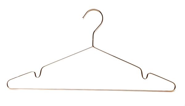 Polished Ultra Thin Chrome Wire Hangers , Anti Fading Chrome Metal Hangers