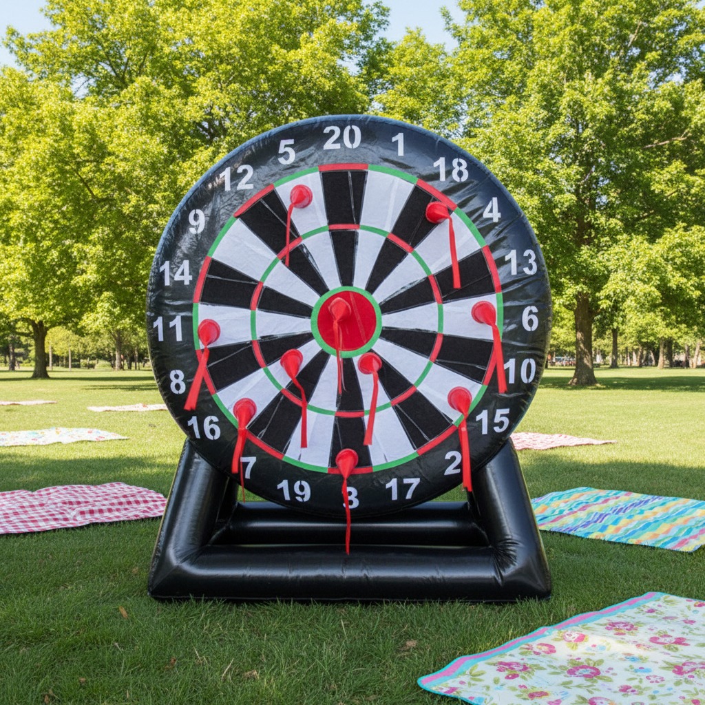 Custom Inflatable Dart Board Giant Target Game With Sticky Ball Play Design Outdoor Party Carnival School Activity Rental Equipment