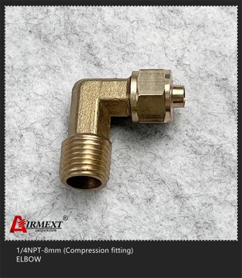 1/4NPT-8mm rápidos conectam os encaixes do ar arejam o compressor encaixe de cotovelo de 90 graus