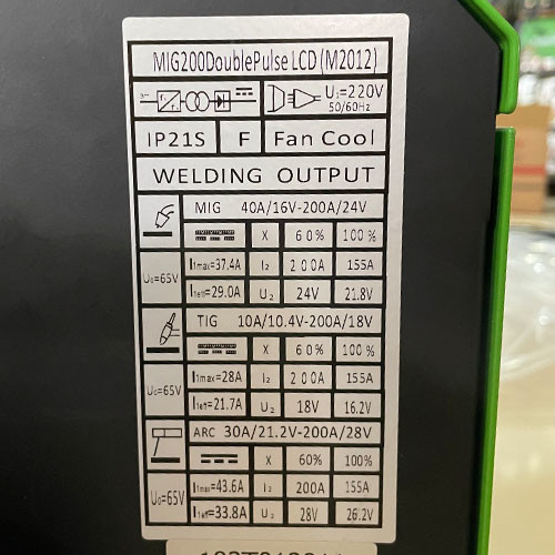 Full Colored LCD Aluminum Mig Welder 250A AC380 With 5inch LCD