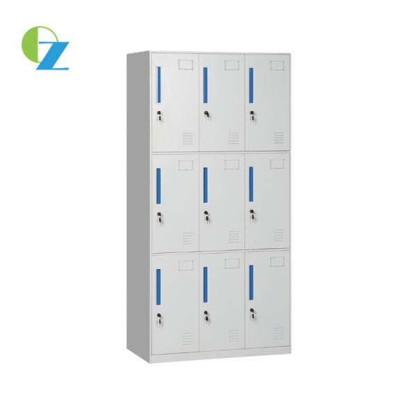 9 Door Compartment Steel Wardrobe Locker Storage Cabinet For Students