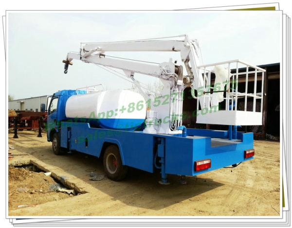 Truck Mounted 16m Aerial Work Platforms woith Water tanker High Performance Whtsp:+8615271357675