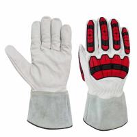 Forro cortado completo de Shell Cut Resistant Work Gloves da pele de caprino A5 anti com proteção do impacto
