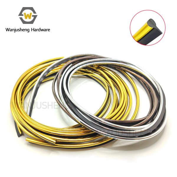 Furniture T Shape Decoration Tape Plastic Car Interior Slit Automotive Decorative Trim Strips Gold Pvc Edge Banding