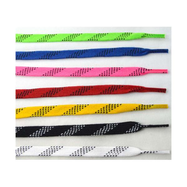 Fashionable Blue Hockey Skate Laces With Tight Moulded Tips Waxed Material