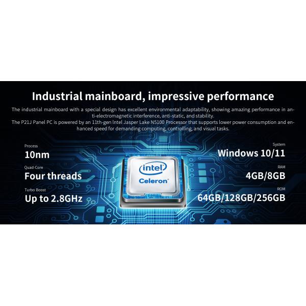 21.5 дюймовый прочный сервер без вентилятора с сенсорным экраном с рейтингом Win10/11 и IP65