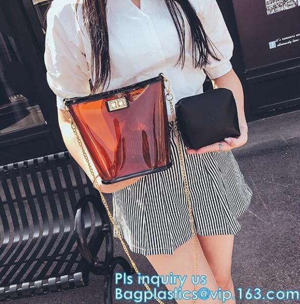 reusable shopping Pvc Vinyl Plastic Beach Bag Large Shopper Shoulder Bag, 600D pvc coated handling promotion shopping ba