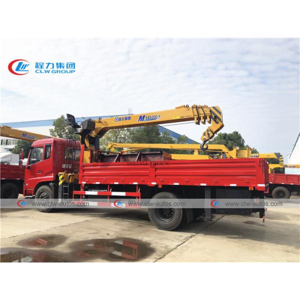 O caminhão de Dongfeng 190HP montou XCMG 8 toneladas de guindaste reto do crescimento