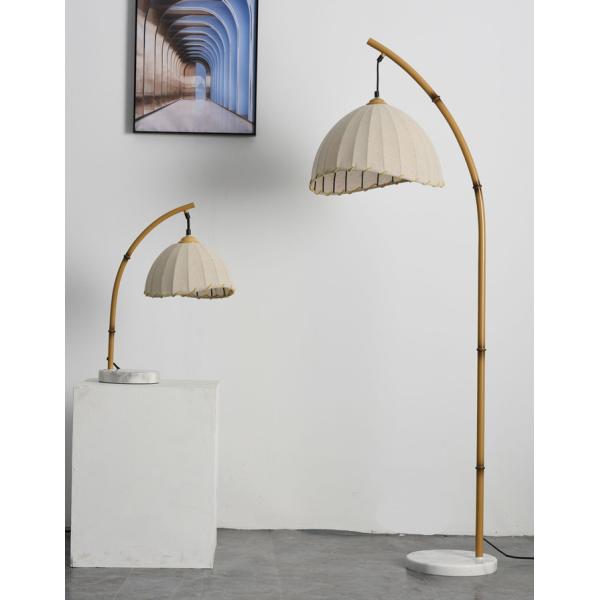 Ретро китайская бамбуковая лампа пола для homestayliving лампы ухода за больным исследования софы комнаты