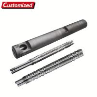 Screw personnalisé et le baril parallèle Twin Screw Baril produits de précision machine de moulage par injection vis pour Pe/pp Extrudeuse de pelletage