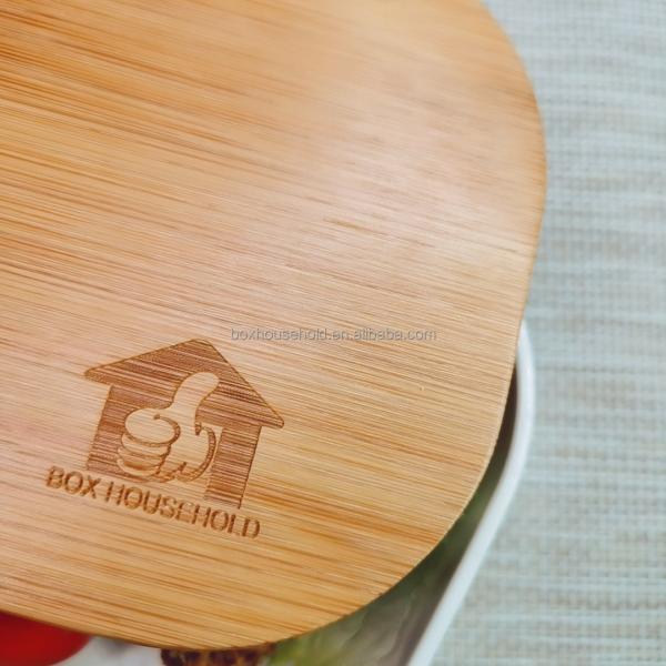 Pink 1-Layer Bamboo Lid Custom Eco Fridge Plastic Food Grade Bento Lunch Box for Kids
