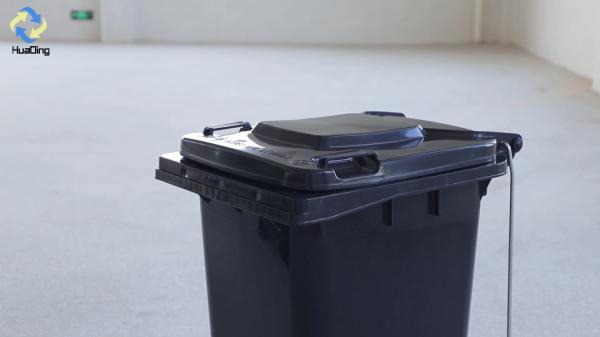 hdpe plastic bins 120l Plastic rectangular  outdoor garbage cans with lids and wheels public recycling bins