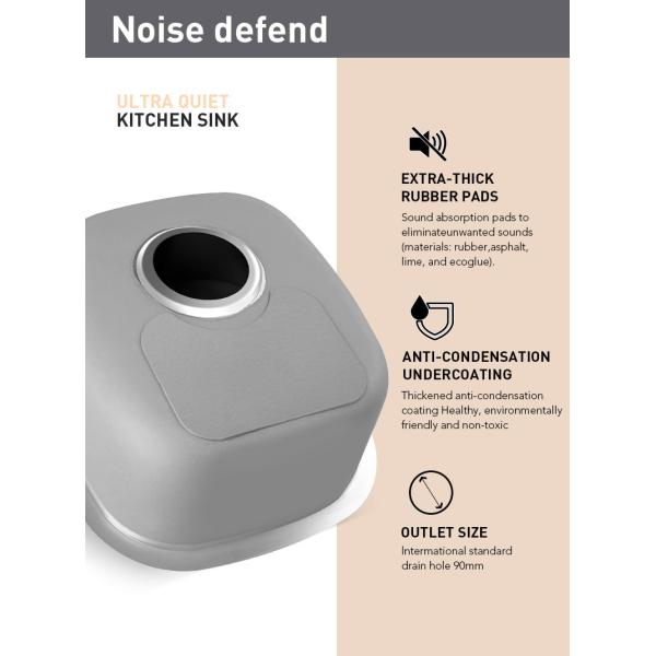 22 Gauge SUS304 Stainless Steel Kitchen Sink Single Bowl With Strainer Sewer Pipe