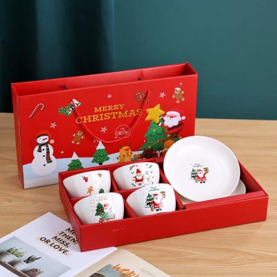 Utensílios de mesa cerâmicos customizáveis da decoração da casa para o presente do Natal