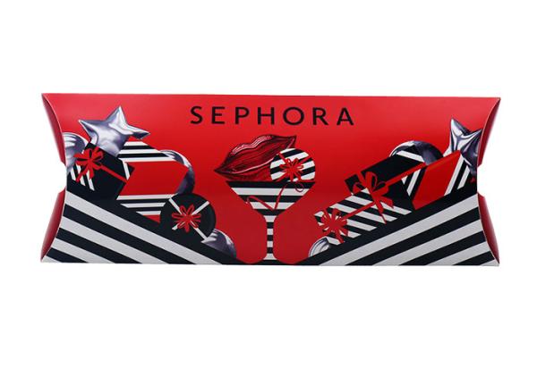 Printed Paper Pillow Box Personalized Colorful Packages For Christmas Gift