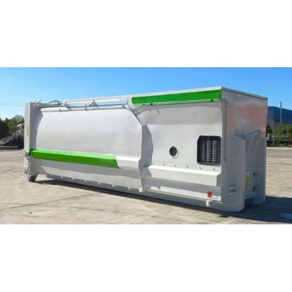 Movable 6m³ Rubbis Auger Marine Solid Hydraulic  Refuse Trash Waste Garbage Compactor