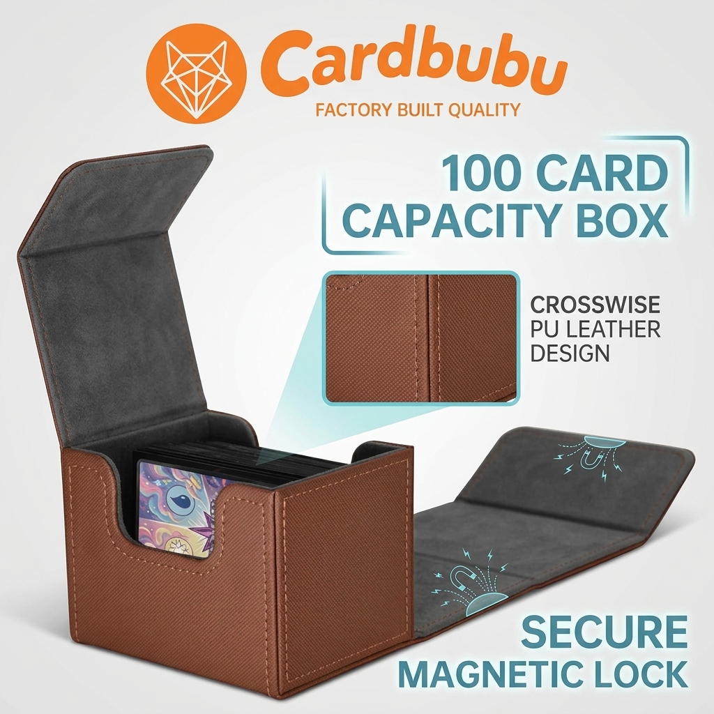 Crosswise Leather Deck Box Mtg Magnetic Deck Box 3.95 Inch Lock Storage Yugioh