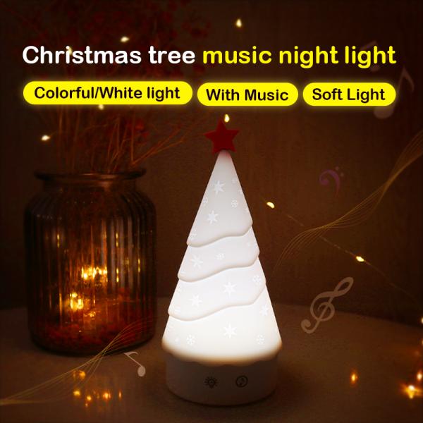 Christmas LED Rechargeable Battery Operated Silicone Night Light For Kids Baby Bedroom