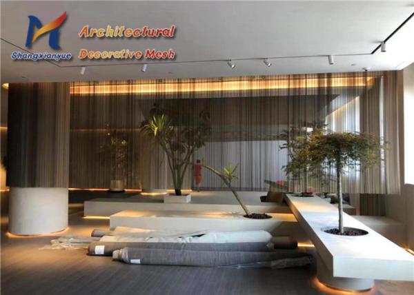 Restaurant Table Seat Space 2.0mm Coil Drapery Mesh Curtains Decorative Half Partition