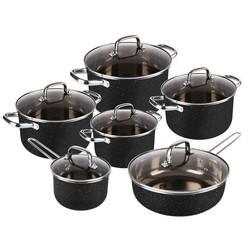 Hot Selling 12pcs Stainless Steel Cookware Set Cooking Tornado Pots And Pans Cookware Sets