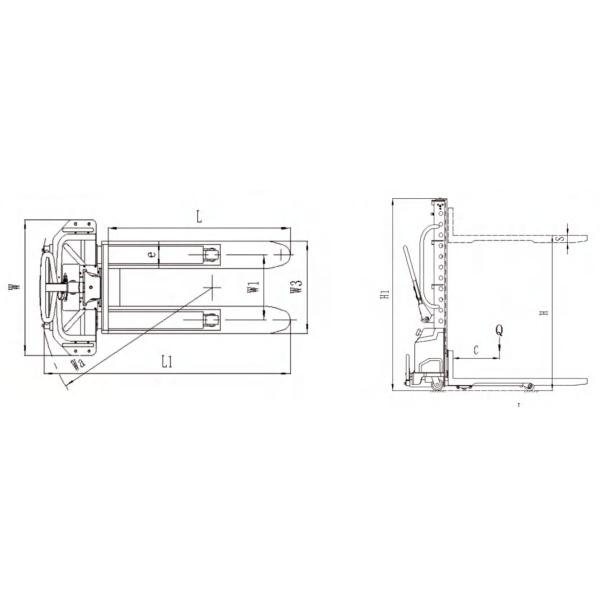 SCDS0513 Poids de traction nominale 500 kg Hauteur de levage 1300 mm