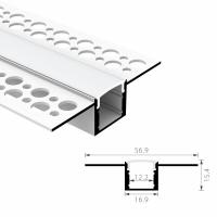 Profil en aluminium de LED pour la cloison sèche menée de la Manche de gypse de plâtre de plafond de lumière de bande