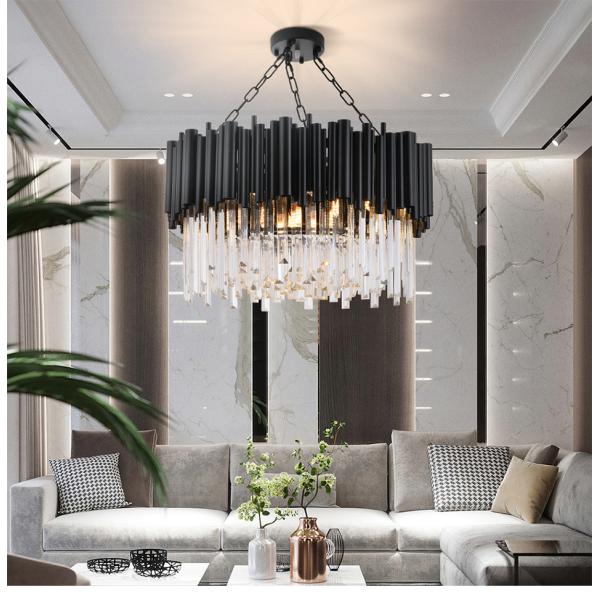Black Light Round Kitchen Living Room Round Black Ceiling Chandelier(WH-CY-174)