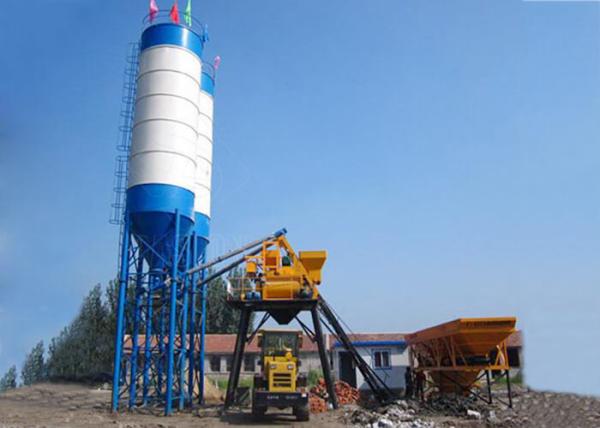 HZS75 Precast Concrete Batch Plant , Stationary Ready Mix Concrete Batch Mix Plant