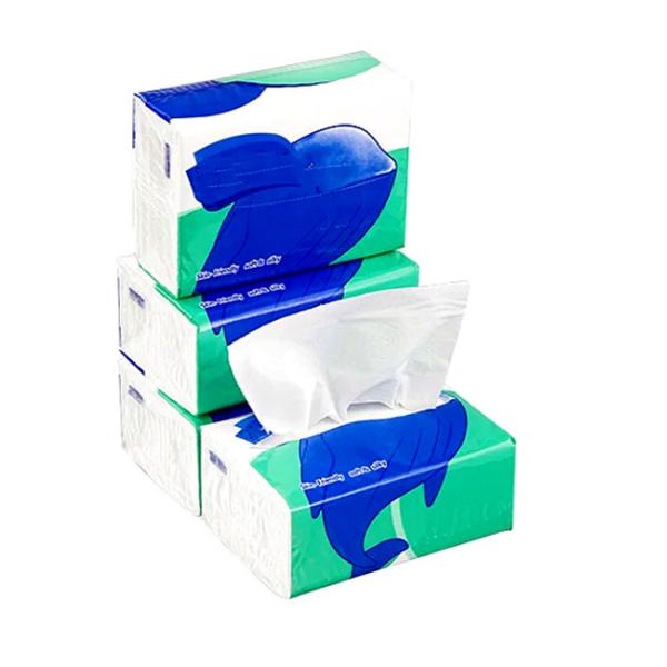 Горячая продажа Лицевая ткань одноразовая девственная древесная целлюлоза Печатая лицевая ткань