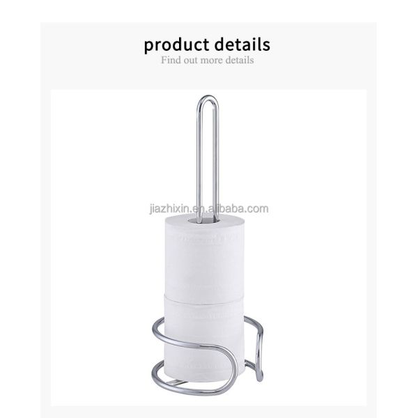 Heavy Duty Metal Paper Towel Rack Countertop Standing Toilet Roll Holder Weighted Base Kitchen Bathroom Tissue Shelf Storage