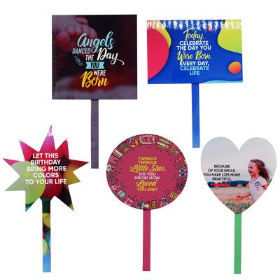 Personalized 3mm MDF Sublimation Cake Topper Blanks Double Sided Printing