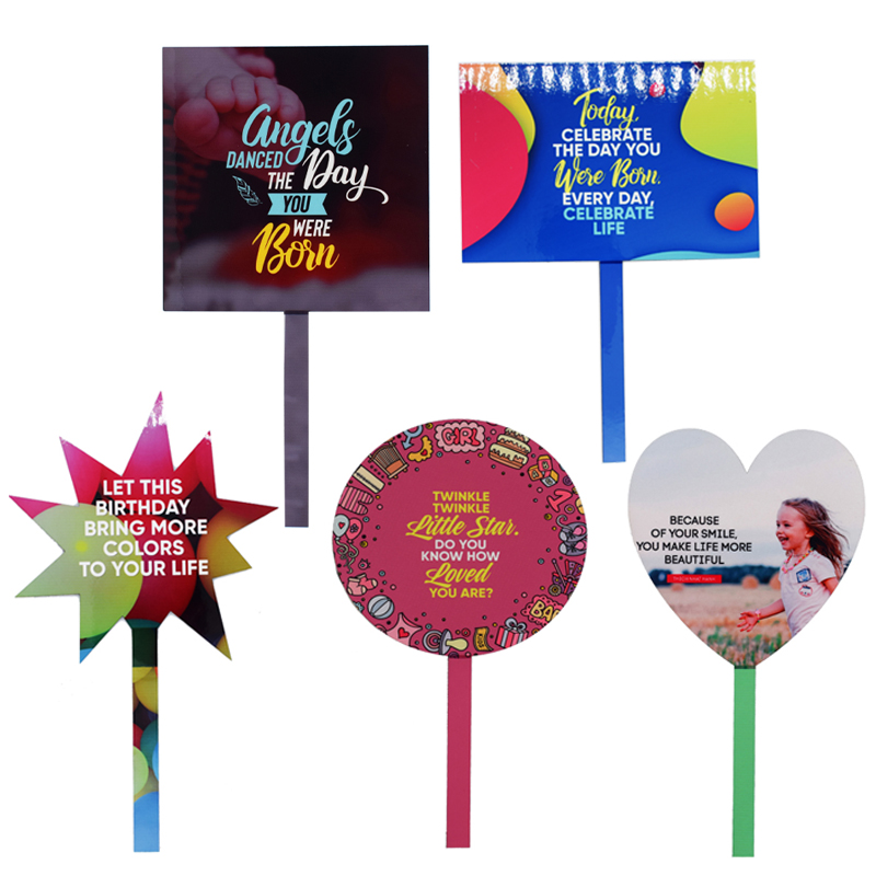 Personalized 3mm MDF Sublimation Cake Topper Blanks Double Sided Printing