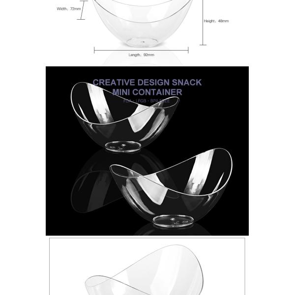 Newest and hot sale party Catering Wedding Mini ice cream sauce pudding plates dishes