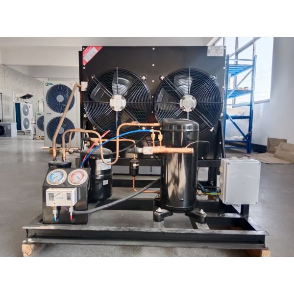 5HP Condensing Unit Air-cooled Condenser Refrigeration Equipment Semi-hermetic Compressor Walk-in Cold Storage