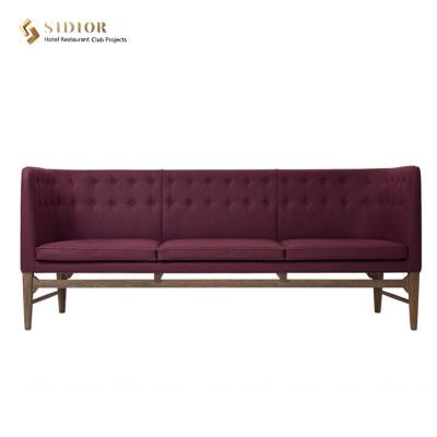 Couch Sofa, Booth Sofa, Hotel Couch, Club Couch, PU Leather Upholstery, High Density Foam, Solid Wooden Base