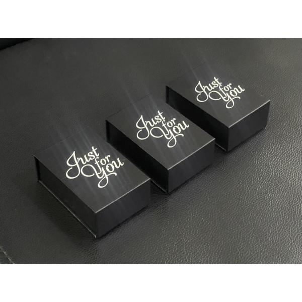 Customized Paper Black Magnet Jewelry Box and Pouches for Your Custom-made Designs