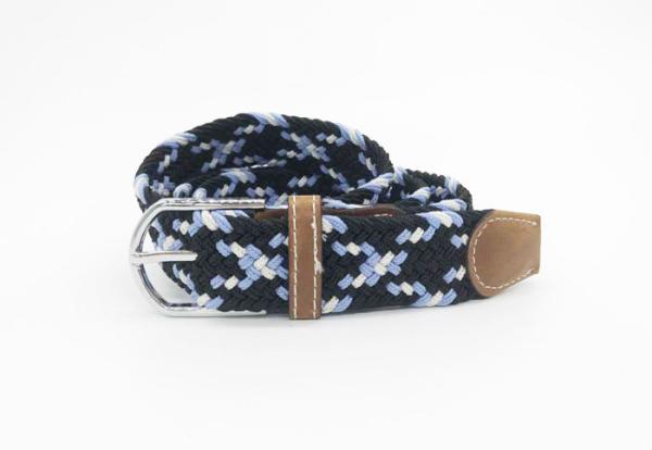 Correias elásticas trançadas para mulheres e homens, estiramento multicolorido correia tecida com Pin Buckle