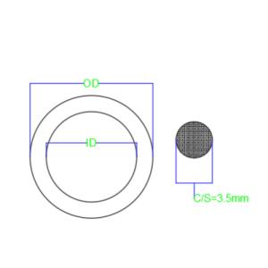 JIS P Standard Industrial O Rings Wire Diameter 1.9mm High Temp Silicone O Rings