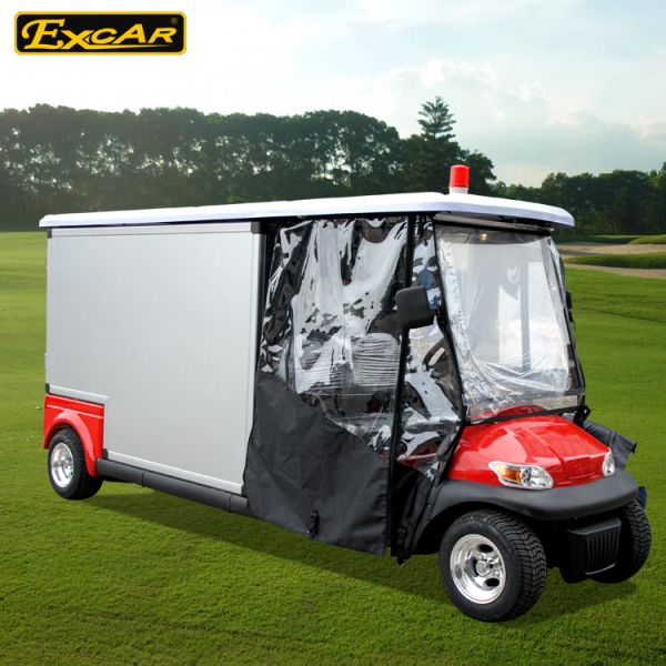 Steel Chassis Waterproof Medical Golf Cart With Light And Horn