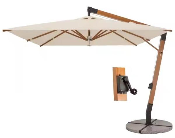 Universal Umbrella Handle for Umbrellas With Wooden or Aluminium Garden Arm 3x3x4 Strong Manual Crank Winch