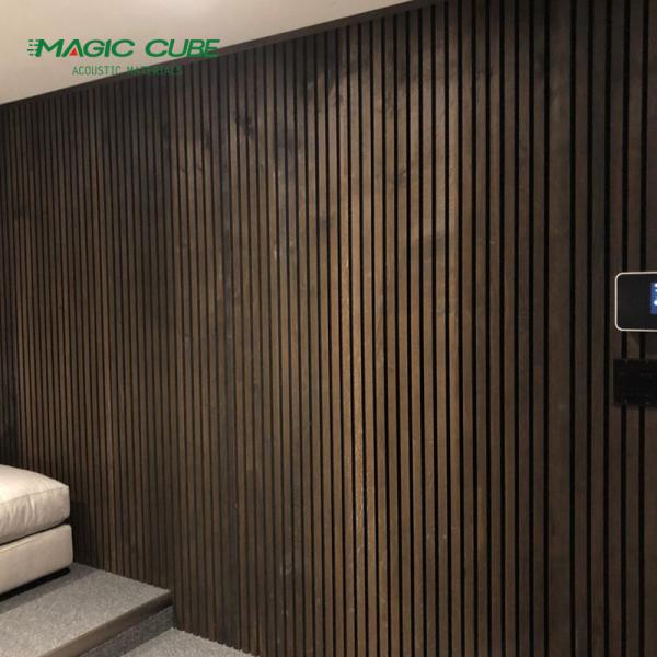 2400*600*21mm High Density  Wood Slat Acoustic Panels For Wall Decoration