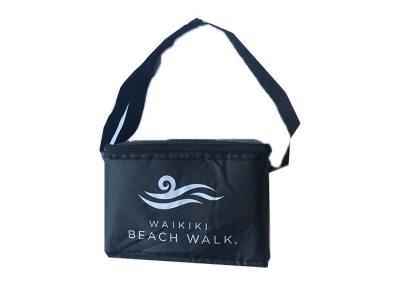 Zipper Closure 210D Cooler Tote Bag With Inside Removable Divider EPE Liner
