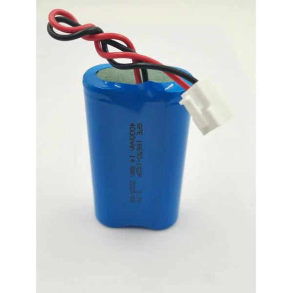 3.7V 4000mAh 18650 Lithium Ion Battery Pack with Long Cycle Life for Emergency Lights and Power Tools