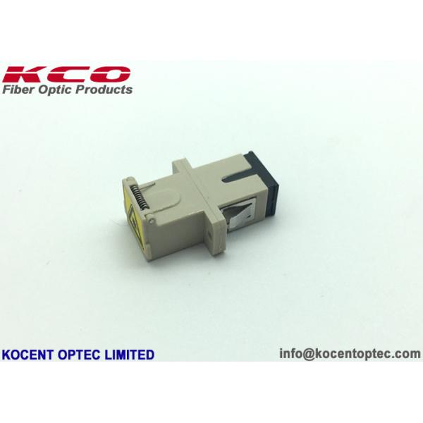 SC Multimode Beige Fiber Optical Adapter Automatic Shutter Dusty Cap Coupler OM1 OM2 OM3 OM4 OM5