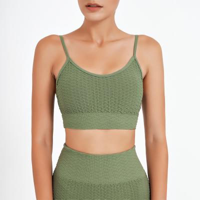 O fabricante Custom Logo Ladies Sports Bras Gym da fábrica do Oem malha Bralette marcado sem emenda