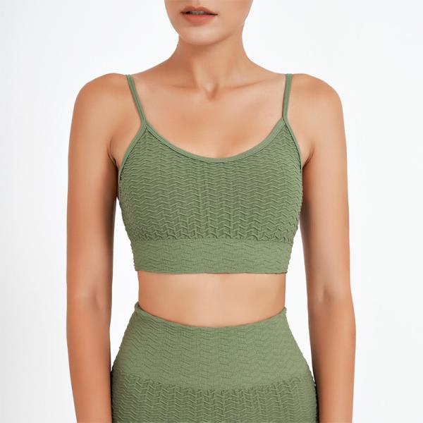 Oem Factory Manufacturer Custom Logo Ladies Sports Bras Gym Workout Seamless Ribbed Bralette