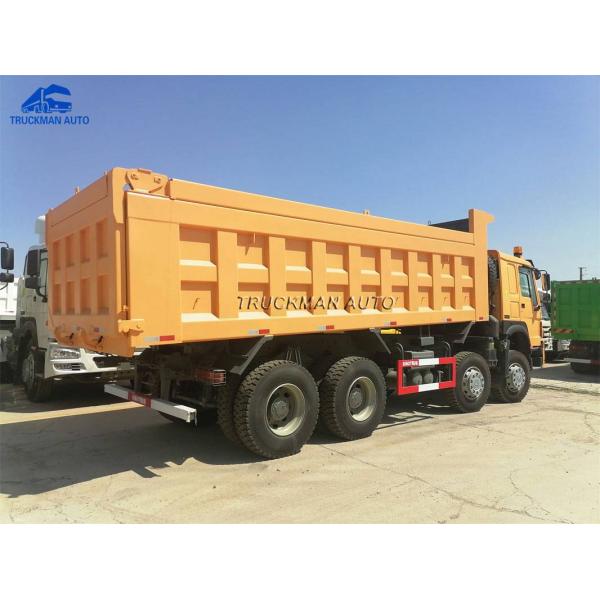 371HP 12 Wheeler SINOTRUK HOWO 50 Tons Tipper Trucks For Ghana
